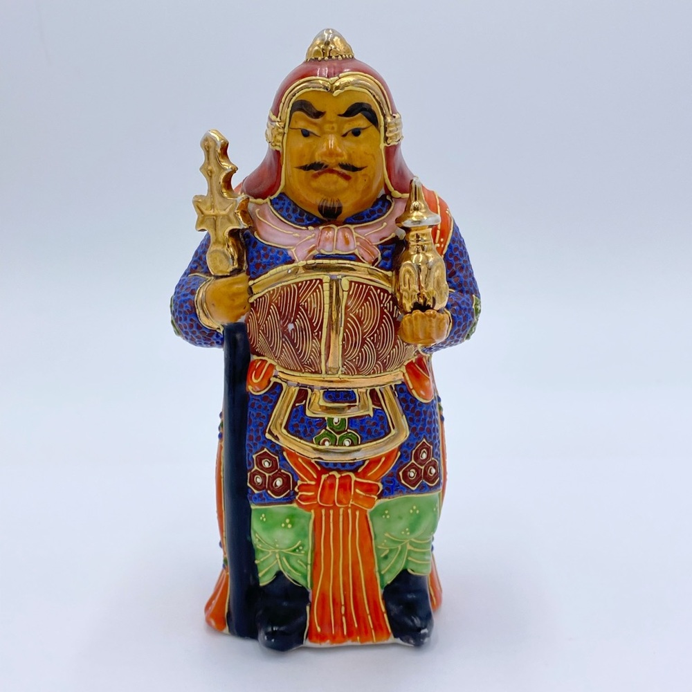 Kutani Lucky God Warrior Japanese Figure